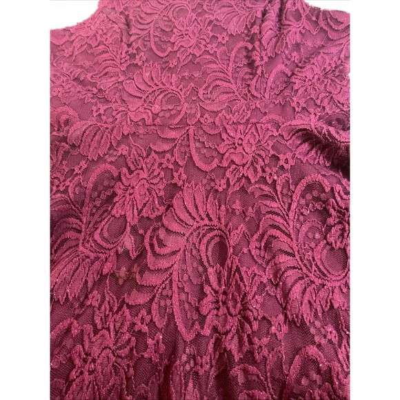 City Triangles Lace‎ Fit and Flare Dress Size 13 Purple L74 - Picture 4 of 12